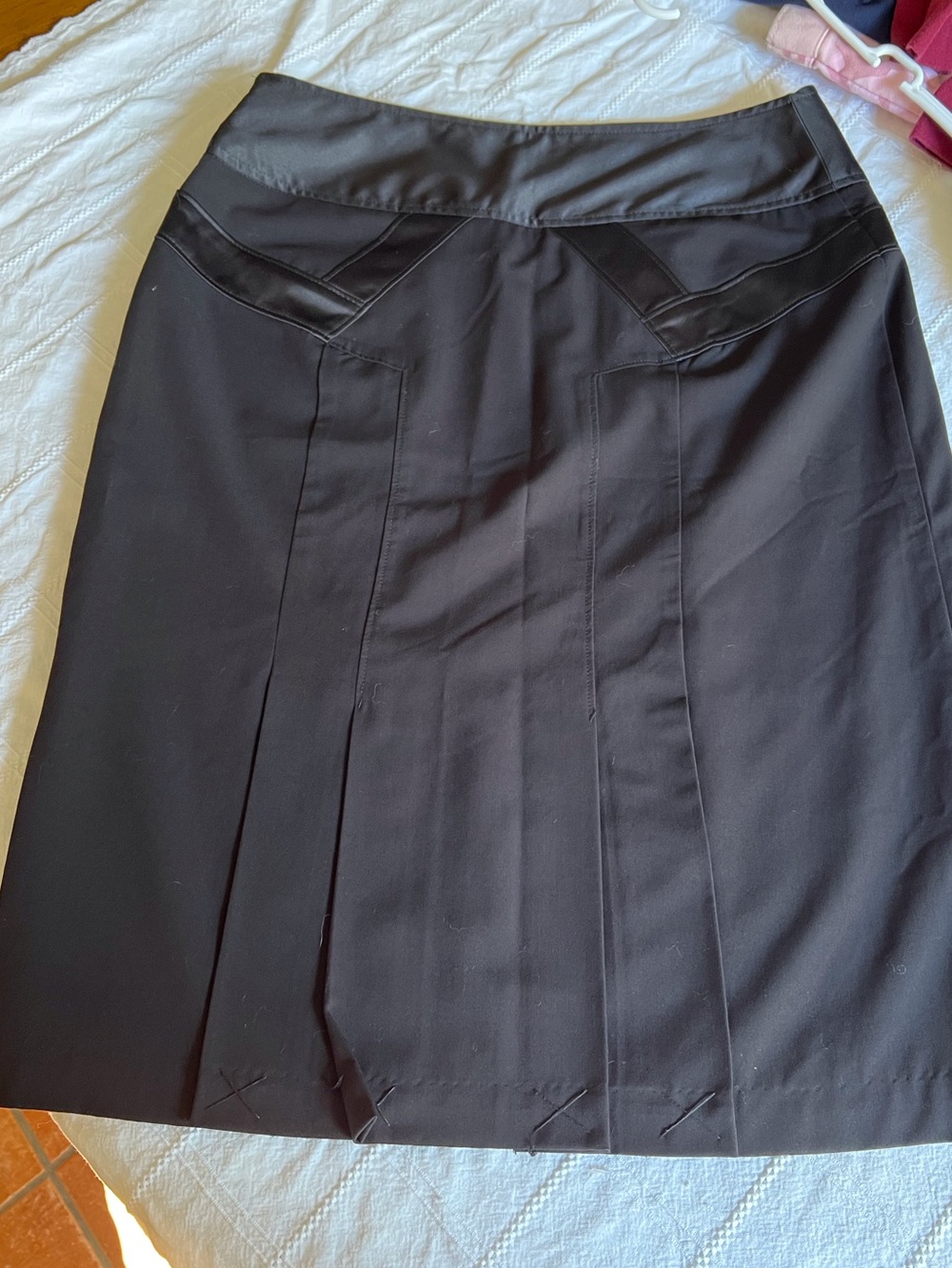 Worthington Black Pencil Skirt with Faux Leather Waistband
